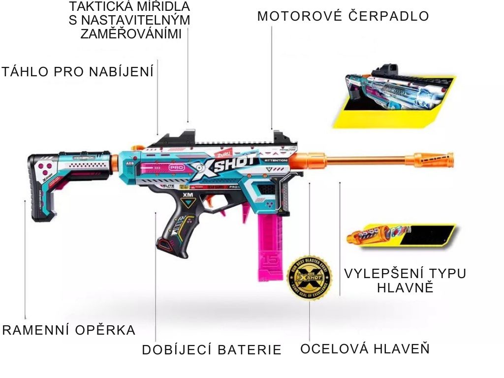 Zuru X-Shot Motorizovaná puška Pro Skins 36821 67